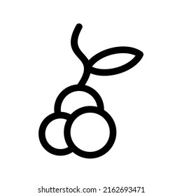 Kirschsymbol oder Logo einzeln auf Zeichen, Vektorgrafik - hochwertige Vektorsymbole in schwarzem Stil
