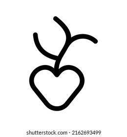 cherry icon or logo isolated sign symbol vector illustration - high quality black style vector icons

