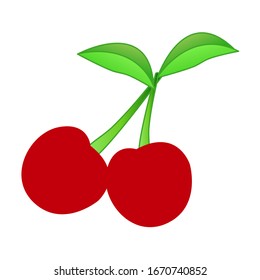 Cherry icon logo template vector illustration