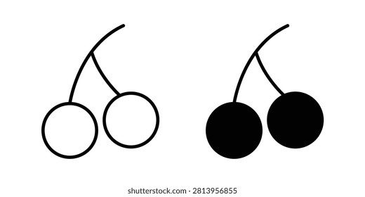 Cherry icon minimal clipart bundle.