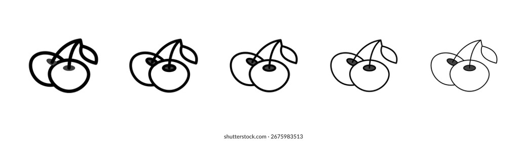 Ícone de cereja para conceito móvel e web design.