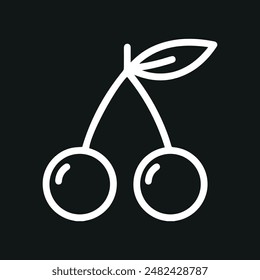 cherry icon on a black background