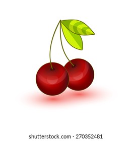 Cherry icon on white background