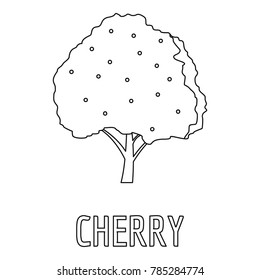 Cherry icon. Outline illustration of cherry vector icon for web