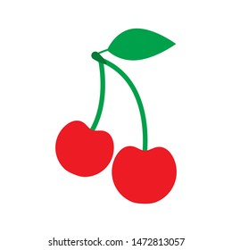 Cherry icon. red cherry sign vector