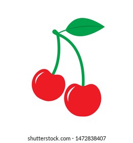 Cherry icon. red cherry sign vector