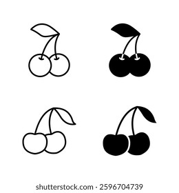 Cherry icon set color editable