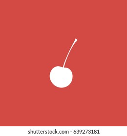 cherry icon. sign design. red background