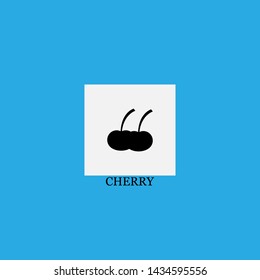 cherry icon sign signifier vector