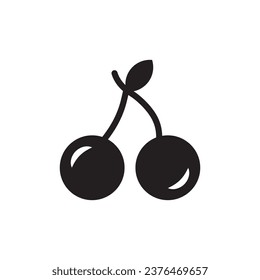 Icono de cerezo. Signo de cereza. Símbolo cereza vector pictograma diseño plano. icono de interfaz de usuario de UX