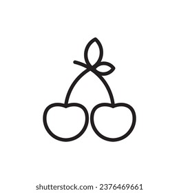 Icono de cerezo. Signo de cereza. Símbolo cereza vector pictograma diseño plano. icono de interfaz de usuario de UX