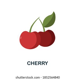 Cherry icon. Simple element from fruits collection. Creative Cherry icon for web design, templates, infographics and more