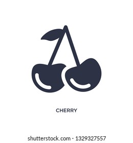 cherry icon. Simple element illustration from fruits concept. cherry editable symbol design on white background. Can be use for web and mobile.