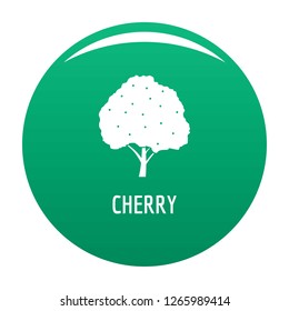 Cherry icon. Simple illustration of cherry vector icon for any design green