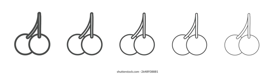 cherry icon simple isolated vector sign