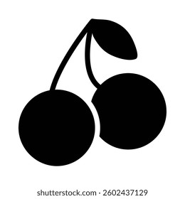 Cherry Icon in Solid Style