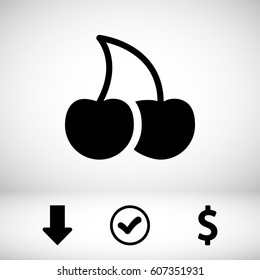 cherry icon stock vector illustration