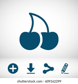 cherry icon stock vector illustration