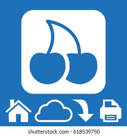 cherry icon stock vector illustration