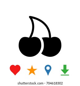 cherry icon stock vector illustration