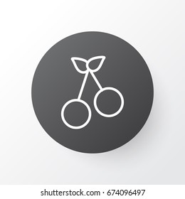 Cherry Icon Symbol. Premium Quality Isolated Sweet Berry Element In Trendy Style.