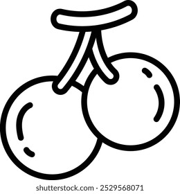 Icono de cereza. símbolo de cereza para su Diseño web