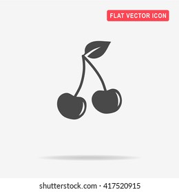 Cherry icon. Vector concept illustration for design.