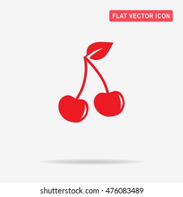 Cherry icon. Vector concept illustration for design.