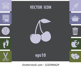 Cherry icon, vector design element