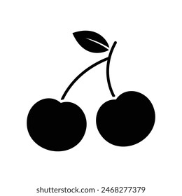 cherry icon vector design template simple and clean