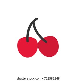 cherry icon vector. cherry flat style design