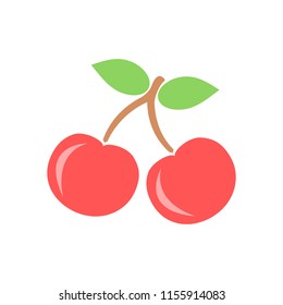 Cherry icon. Vector illustration.