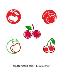 Cherry Icon vector Illustration Design Template