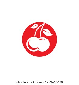 Cherry Icon vector Illustration Design Template