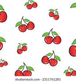 cherry icon vector illustration logo design
