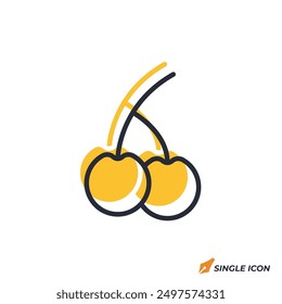Cherry icon vector illustration. Cherry symbol isolated on white background