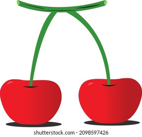 Cherry icon vector illustration white background
