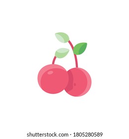 cherry icon, vector cherry icon, isolated cherry sign