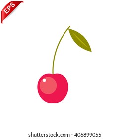 Cherry Icon, Vector Cherry Icon, Isolated Cherry Sign