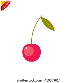 cherry icon, vector cherry icon, isolated cherry sign