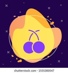 Cherry icon - Vector outline symbol design from