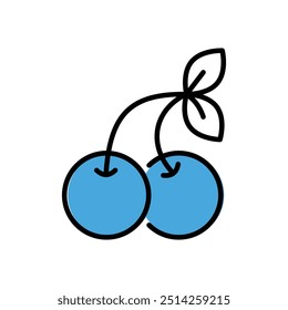 ícone de cereja ilustração de estoque de vetor