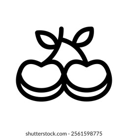 Cherry Icon Vector Symbol Design Illustration