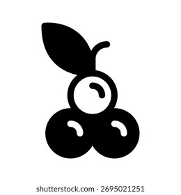 Ilustración de diseño de símbolo de Vector de icono de cereza