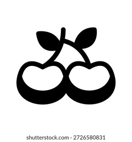 Ilustración de diseño de símbolo de Vector de icono de cereza