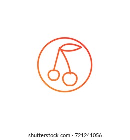 Cherry icon.gradient illustration isolated vector sign symbol