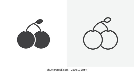 Cherry icons design. vector icons for ui designs