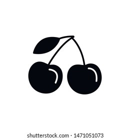 Cherry icon,vector illustration. Flat design style. vector cherry icon illustration isolated on White background,Eps10.