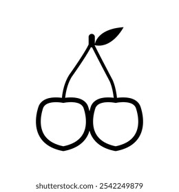Cherry ilustrado em um fundo branco