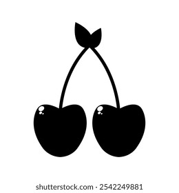 Cherry illustrated on a white background
